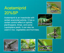 Load image into Gallery viewer, Acetamiprid (95%TC, 98%TC 25% WP, 20%SP, 20%SL, 70%WDG; 60%WP; 3%EC ) (135410-20-7)