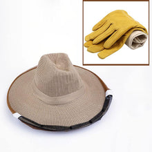 Load image into Gallery viewer, Beekeeper Protective Hat set Anti Bee gloves Beekeeping Protector Cap Beekeeper Cowboy bee equipment