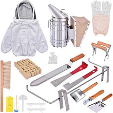 Load image into Gallery viewer, Beekeeping 19-piece Set of Half-length Bee-proof Clothing, Bee-proof Gloves, Scraping Knife, Honey-cutting Knife, Bee-keeping Tools, Bee Appliances