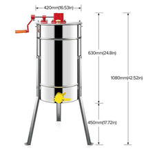 Load image into Gallery viewer, Beekeeping Tool Stainless Steel Honey 3 Frame Manual 304 Stainless Steel Inner Frame Honey Extractor Mannul Crank