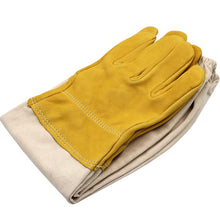 Load image into Gallery viewer, Bee Keeping Tools, Yellow Hard Cloth, Sheepskin, Bee Keeping Gloves, Bee Keeper Gloves Bee Stinging Protection Series