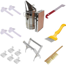 Load image into Gallery viewer, Bee Equipment Beekeeping Tool Smoke Spray Bee Special Honey Cutting Fork Lift Spleen Clip Water Feeder Bee Brush Set