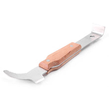 Load image into Gallery viewer, Wooden Handle with Hook Thickened Uncapping Scraper  Pig Tail Scraper Stainless Steel Scraper
