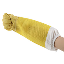 Load image into Gallery viewer, Beekeeping Tools Yellow Goatskin Leather Long  Permeable Beekeeping Gloves Beekeeping Tools
