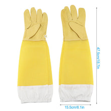 Load image into Gallery viewer, Beekeeping Tools Yellow Goatskin Leather Long  Permeable Beekeeping Gloves Beekeeping Tools
