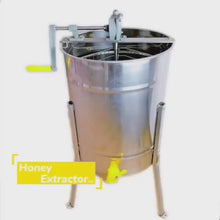Load and play video in Gallery viewer, Beekeeping Tool Stainless Steel Honey Extractor 4 frame Manual Honey Separation and Extraction
