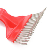 Load image into Gallery viewer, Yellow Handle 21-needle Honey Comb Uncapping Fork Straight Curved Needle
