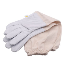 Load image into Gallery viewer, Bee Keeping Tools Bee Protection Tools Anti Sting, Anti Sting, Anti Cutting White Sheepskin Grey Cloth Canvas Anti Bee Gloves
