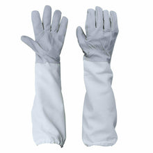 Load image into Gallery viewer, Beekeeping Tools White Goatskin Leather White Cloth Bee Keeping Gloves Beekeeper Gloves To Protect Hands
