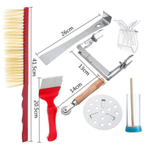 Load image into Gallery viewer, Bee-keeping Tools Set with 8 Pieces of Scraper, Bee-sweeping Needle Knife,  Frame Clip, Queen Cage, Wire Embedding Device,  Sprayer, Bee-specific

