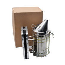 Load image into Gallery viewer, High Quality Bee Smoker Bee Hive Smoker with Heat Shield Protection Board Stainless Steel Beekeeping Equipment Bee Hive Smoker
