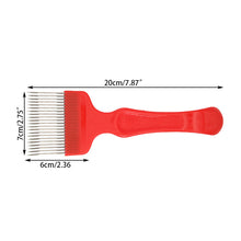 Load image into Gallery viewer, Yellow Handle 21-needle Honey Comb Uncapping Fork Straight Curved Needle

