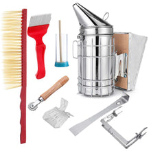 Load image into Gallery viewer, Bee-keeping Tools Set with 8 Pieces of Scraper, Bee-sweeping Needle Knife,  Frame Clip, Queen Cage, Wire Embedding Device,  Sprayer, Bee-specific
