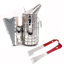 Load image into Gallery viewer, Beekeeping Tools 3-piece Stainless Steel Bee Smoker Bees Special Half Red Knife Scraper Curved Tail Knife Beehive Tool
