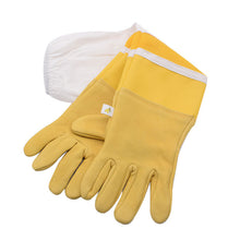 Load image into Gallery viewer, Bee Tools Bee Tools Wholesale Yellow Sheepskin Gloves Bee and Sting Prevention Mesh American Breathable
