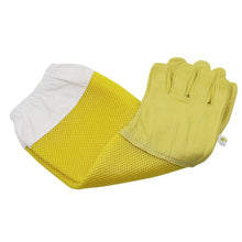 Load image into Gallery viewer, Beekeeping Tools Yellow Goatskin Leather Long  Permeable Beekeeping Gloves Beekeeping Tools
