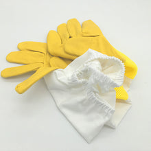 Load image into Gallery viewer, Bee Tools Yellow Sheepskin Short Mesh Breathable Bee Proof Gloves Protective Equipment Bee Products Wholesale
