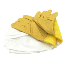 Load image into Gallery viewer, Bee Tools Yellow Sheepskin Short Mesh Breathable Bee Proof Gloves Protective Equipment Bee Products Wholesale
