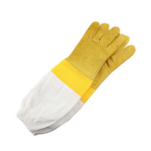 Load image into Gallery viewer, Bee Tools Yellow Sheepskin Short Mesh Breathable Bee Proof Gloves Protective Equipment Bee Products Wholesale

