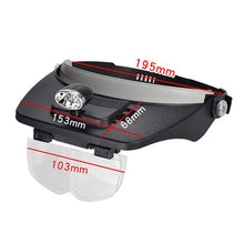 Load image into Gallery viewer, Head-mounted LED Lamp Lighting Acrylic HD Magnifying Glass for Beekeeping Tools To Move Bees
